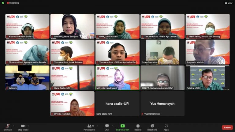 Asesmen Lapangan Akreditasi BAN-PT Program Studi S1 Sistem Informasi Kelautan UPI Kampus Daerah Serang