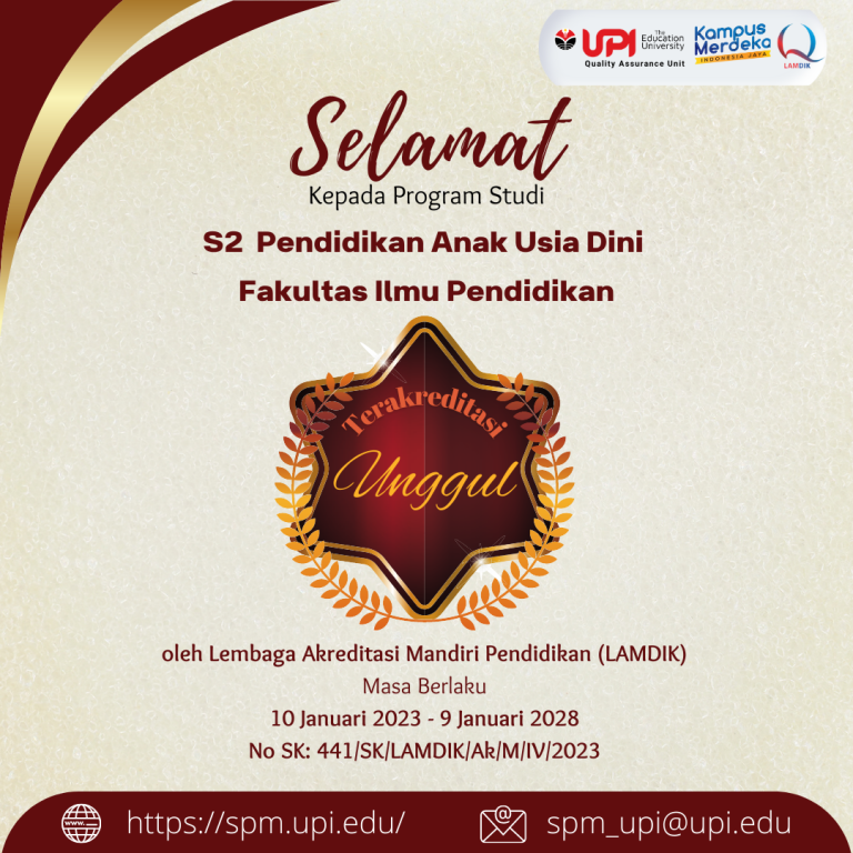 Program Studi Magister Pendidikan Anak Usia Dini Raih “Akreditasi Unggul” LAMDIK
