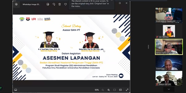 Asesmen Lapangan Akreditasi BAN-PT Program Studi S2 Administrasi Pendidikan Universitas Pendidikan Indonesia